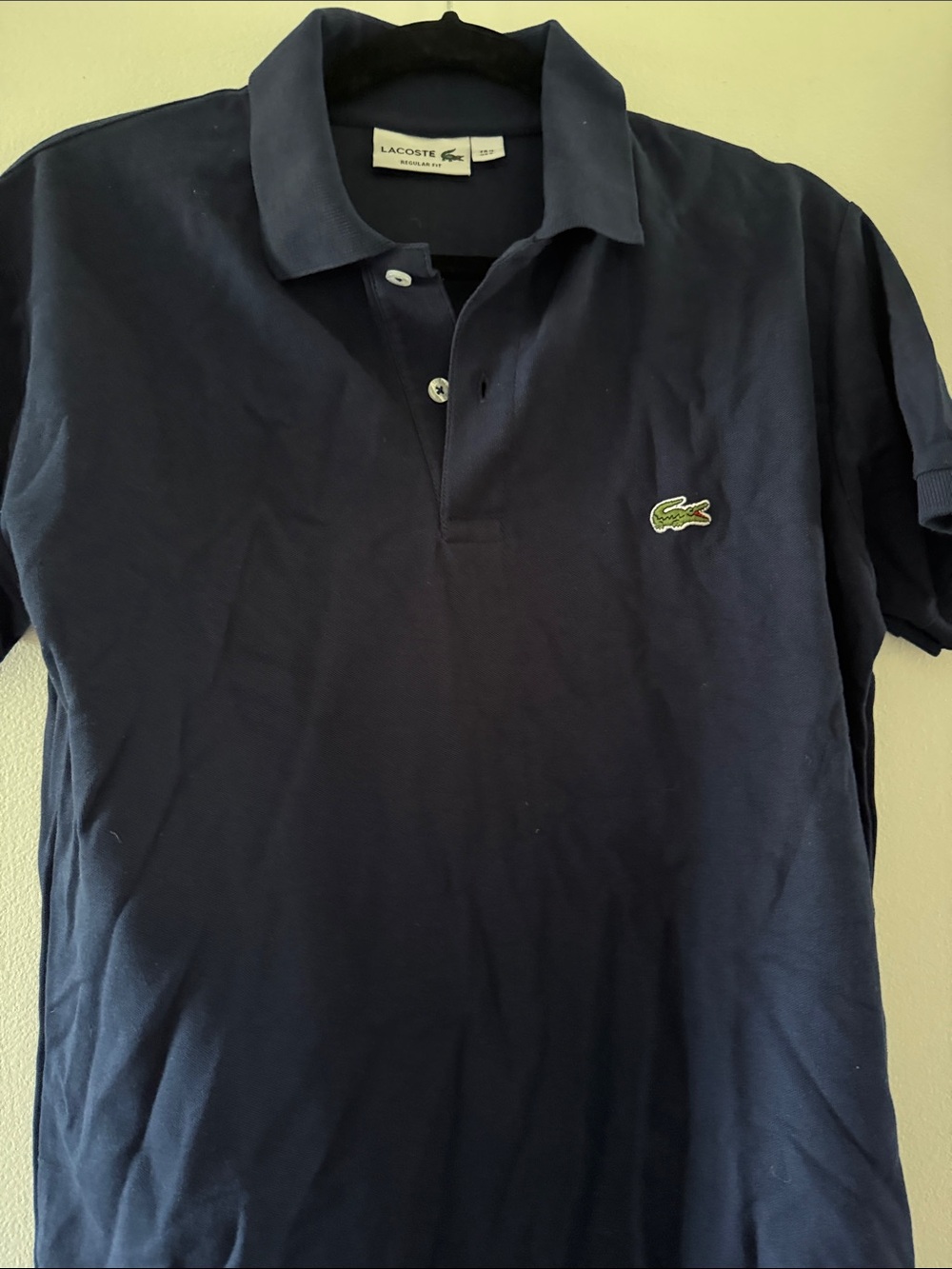 Lacoste Men's Dark Navy Cotton Polo US S size